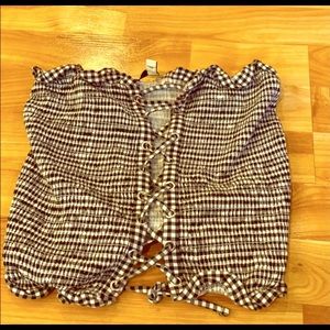 Express bustier tie up top